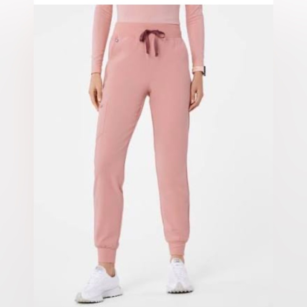 Figs Pink Sand High-Waisted Zamora Pants- Medium Regular- NWOT